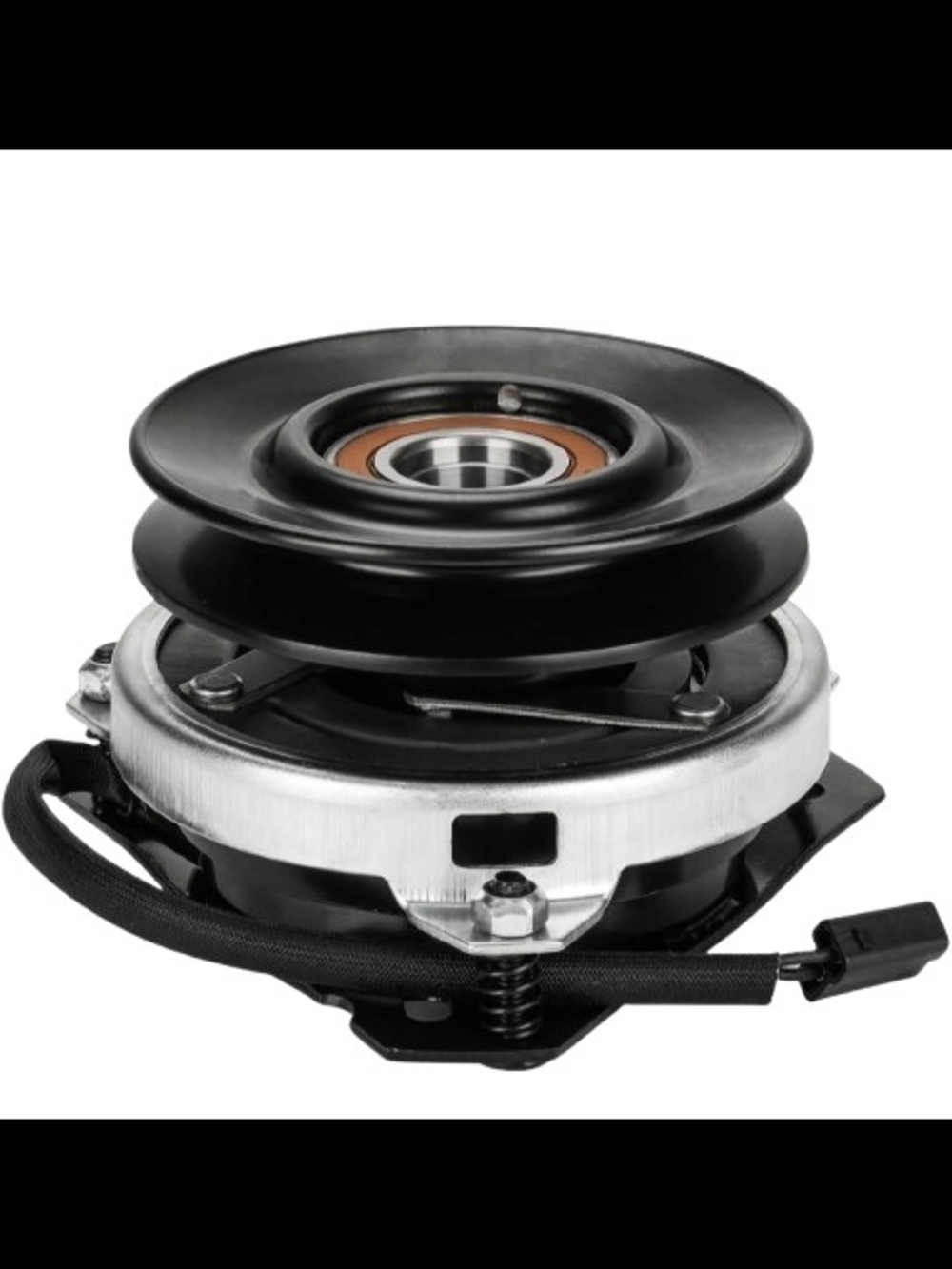 Electric PTO Clutch Assembly - Black & Silver For Husqvarna Male Pin